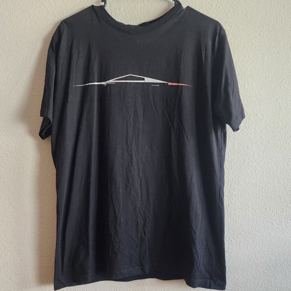 Tesla Cybertruck Shirt Mens Small Black Crewneck Tee Short Sleeve Graphic Logo